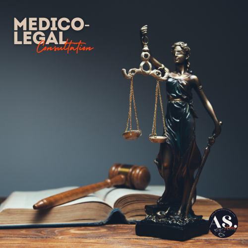 Medico-Legal Consultancy - Lady Justice statue in a library, symbolising Dr. Armin Ariana’s medico-legal sexology consultancy services for legal cases in Brisbane and the Gold Coast and across Australia.