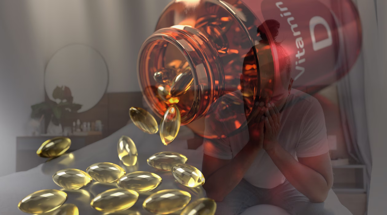 alt_text: Vibrant health magazine cover linking vitamin D to men's erectile health with sunny outdoor visuals.