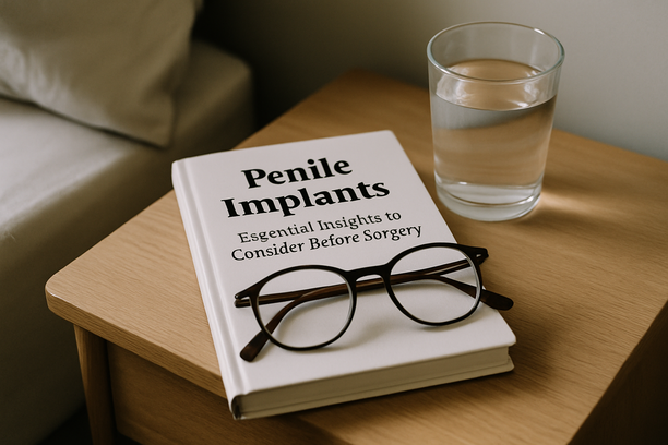 alt_text: A serene bedside table featuring a journal, reading glasses, and a glass of water.