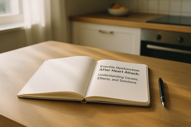 Erectile Dysfunction After Heart Attack: Understanding Causes, Effects, and Solutions alt_text: An open journal and pen on a kitchen table, softly illuminated by morning light.